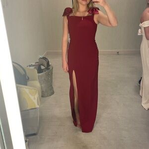 Aidan Mattox Red Burgundy Gown